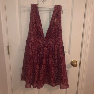 Plunge Neck Fuchsia Lulus Dress